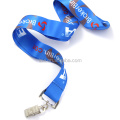 Günstige Custom Sublimation Printed Logo Nylon Polyester Reflektierendes Glitter Lanyard